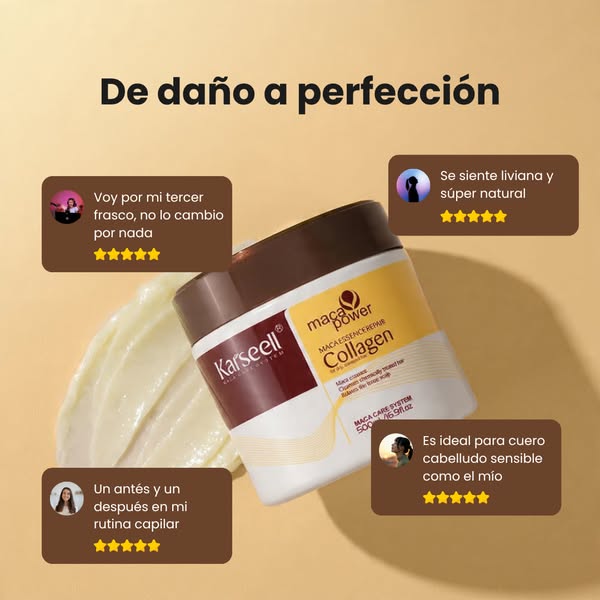 Mascarilla Capilar Karseell Tratamiento con Colágeno.