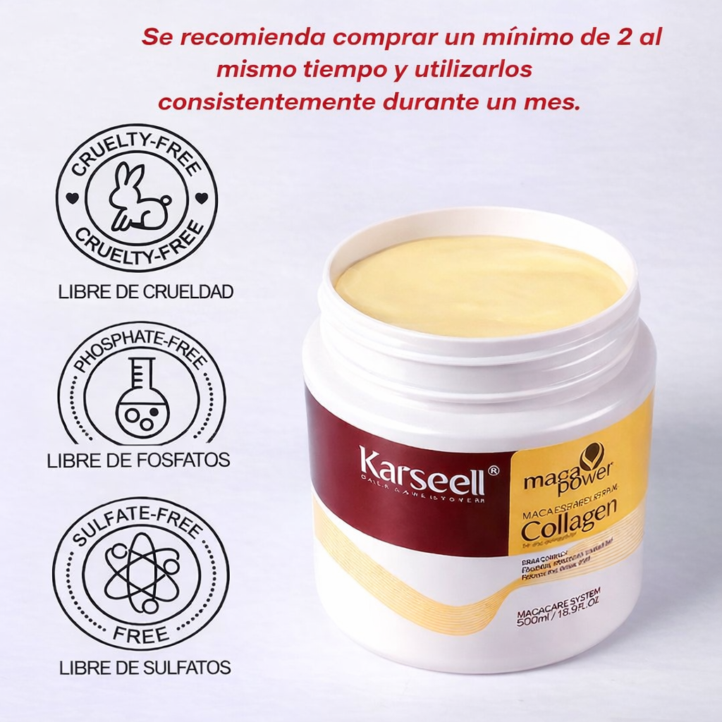 Mascarilla Capilar Karseell Tratamiento con Colágeno.